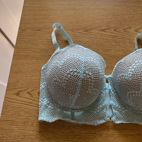 Adore Me Other - ADORE ME Margaritte light blue lace push up balconette bra